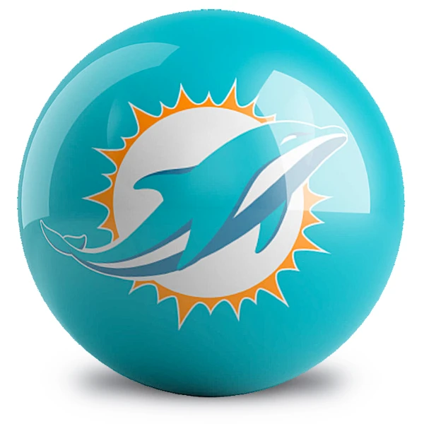 OTBB Miami Dolphins Logo Bowling Ball