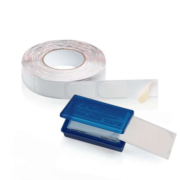 Storm White Textured 3/4” Bowling Tape - 30 pieces and 500 piece roll shown