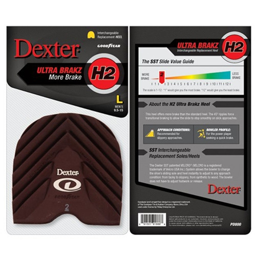 Dexter Bowling Shoes Replacement Heel H2 Leading Edge Heel Large 