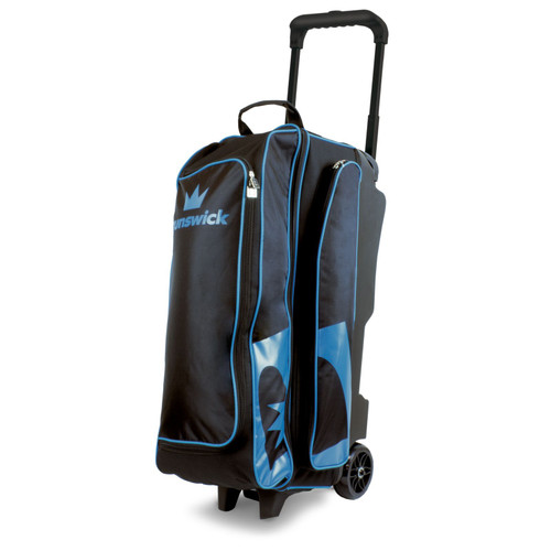 Brunswick Blitz Triple Roller Bowling Bag - Black/Blue FREE