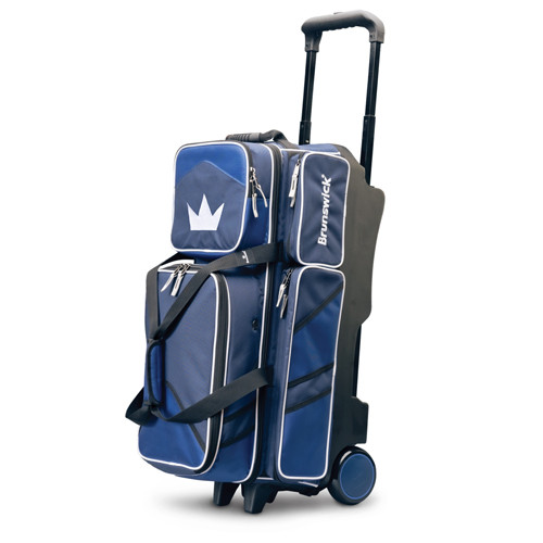 Brunswick Quest Triple Roller Bowling Bag Blue FREE SHIPPING