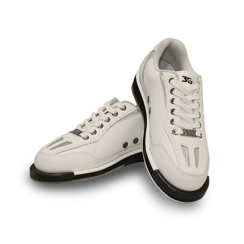 3G Racer Men's Bowling Shoes - White/Holographic - Left Handed FREE ...