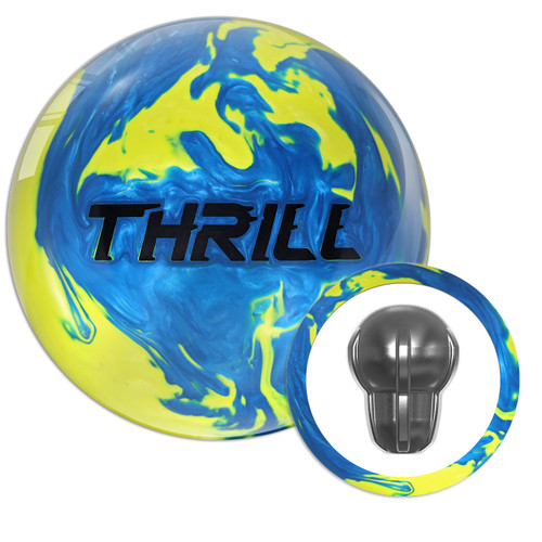 美品！14p3oz MOTIVTHRILL Motiv Max Thrill Pearl Bowling Ball - Blue/Yellow FREE SHIPPING