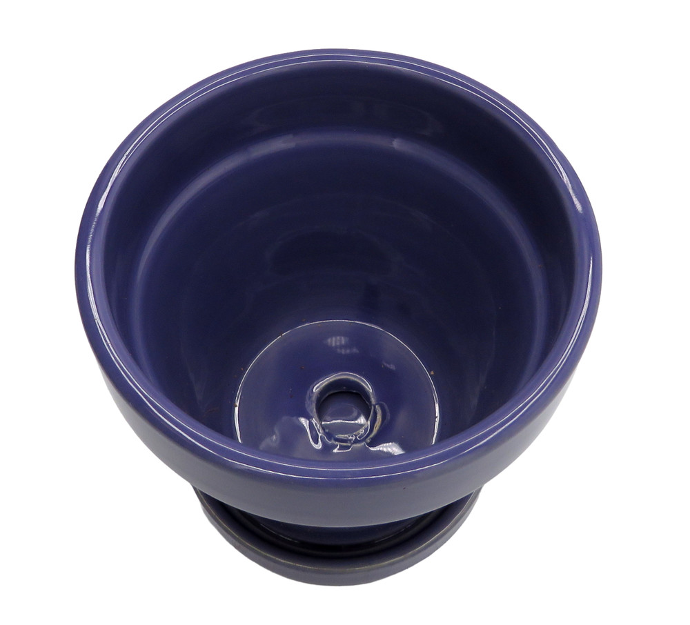 Fiesta Ceramic Pot/Saucer - Purple - 4.5" x 4.3"