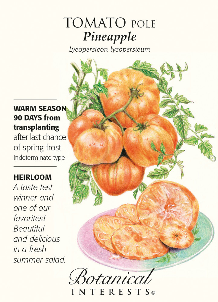 Pineapple Pole Tomato - 25 Seeds - Botanical Interests