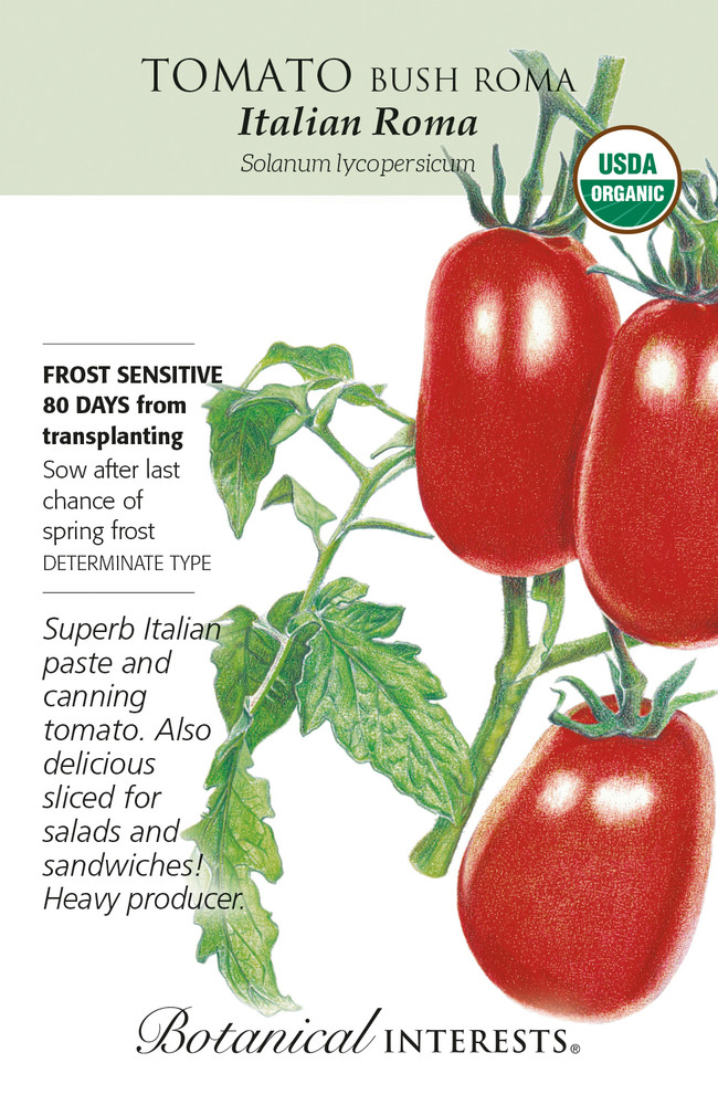 Italian Roma Tomato Seeds - 30 Seeds - Organic