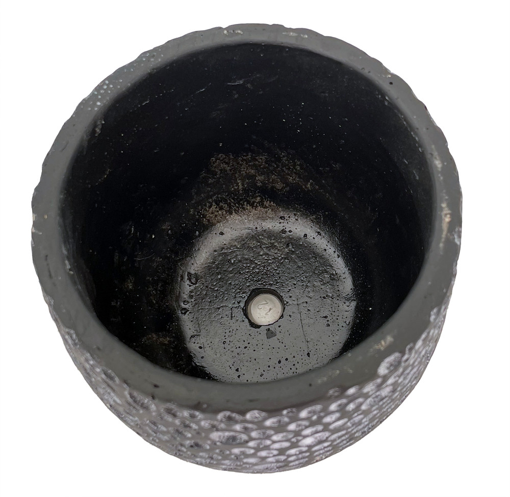 Caprise Cement Planter - 4.25" x 4" - Indoors or Out - Onyx