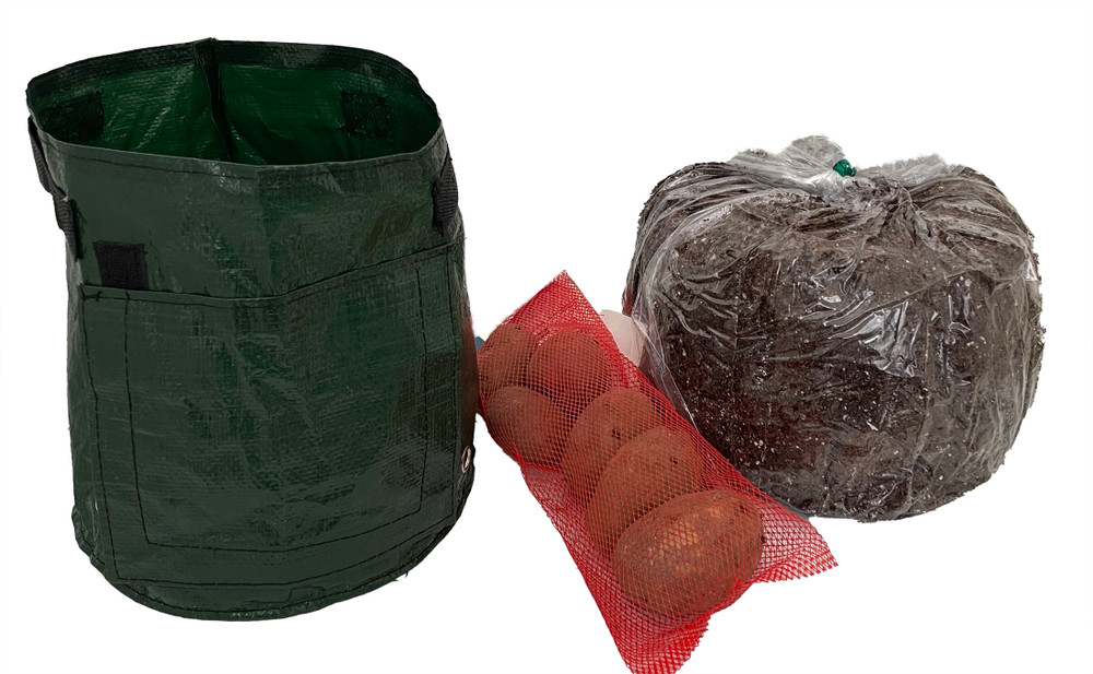 Vegetable Grow Bag with 6 Yukon Gold Potato Tubers and 10 Quarts Potting Soil