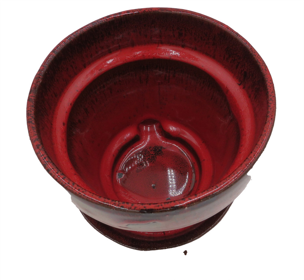 Standard Pot with Attached Saucer - 4.5" x 4" - Tropical Red