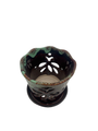 Butterfly Ceramic Orchid Pot/Saucer 5" x 5" - Dark Brown Moss - #50248