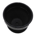 Mini Ceramic Pot + Saucer - 2 3/4" x 2 3/4"- Black