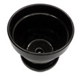 Ceramic Pot and Saucer plus Felt Feet - Black - 4.5" x 4.3"
