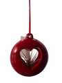 Hanging Red Heart Valentine Ceramic Pot with Live Air Plant - Tillandsia