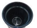 Standard Pot with Attached Saucer - 4.5" x 4" - Tropical Blue