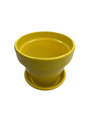 Mini Standard Pot with Attached Saucer - 2.75" x 2.5" - Lemon