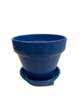 Mini Standard Pot with Attached Saucer - 2.75" x 2.5" - Royal Blue
