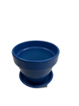 Mini Standard Pot with Attached Saucer - 2.75" x 2.5" - Royal Blue