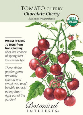 Organic Chocolate Cherry Pole Tomato - 20 Seeds