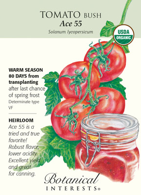 Ace 55 Bush Tomato Seeds - 25 Seeds - Organic
