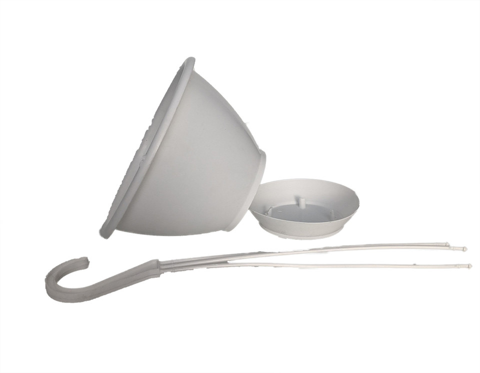 4" Mini Hanging Baskets with Attached Saucers 3 Pack Terracotta