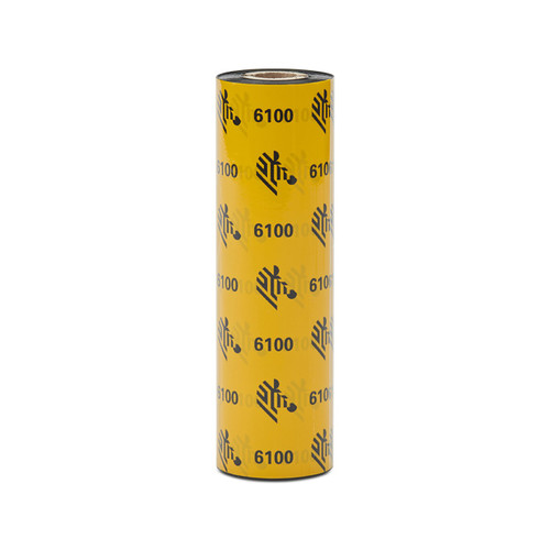 Zebra 4.33" x 243' 6100 Desktop Wax/Resin Ribbon | Case of 48 Rolls