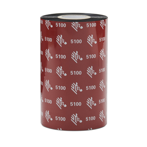 Zebra 4.33" x 1476' 5100 Industrial Resin Ribbon | Case of 6 Rolls | 05100BK11045-CASE