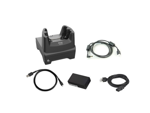 Zebra 1-Slot Charge Communication ShareCradle Kit for RFD40 Sleds & TC21/TC26 Mobile Computers | CRD1S0T-RFD40-TC2X-COM-1R-KIT