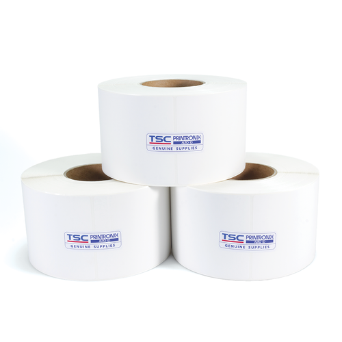 TSC 6" x 4" Premium Top-Coated Thermal Transfer Label | For Industrial Printers | TT-600400-8-03-CASE