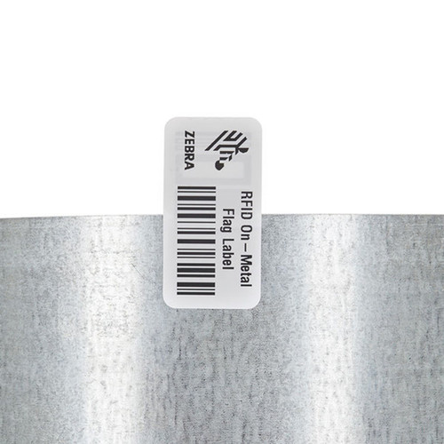  Zebra 2.67" x 1" Z-Ultimate 4000T On-Metal Flag RFID Label | For Industrial and Desktop Printers