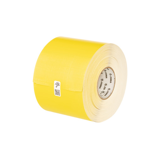 Zebra 4" x 6" Z-Perform 2000T Floodcoated (Yellow) Thermal Transfer Label | For Industrial Printers | Case of 4 Rolls - 1,000 Labels per Roll | 10006208-1-CASE