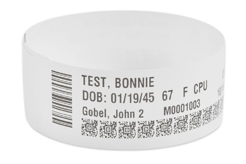Zebra 0.75" x 11" Z-Band UltraSoft (White) Direct Thermal Label | For Desktop Printers | Case of 6 Rolls - 175 Labels per Roll | 10018855-CASE