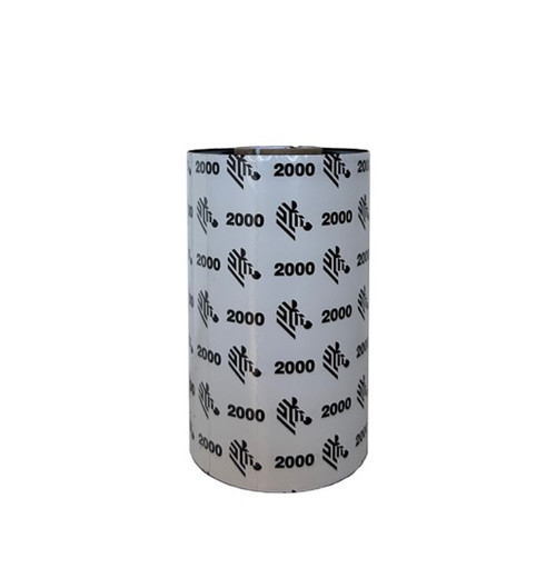 Zebra 6.16" x 1476' 2000 Industrial Wax Ribbon | Case of 12 Rolls | 02000BK15645-CASE