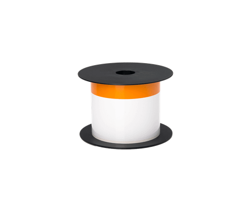 Brother 3" x 5" Thermal Transfer ANSI/OSHA Warning 3/4" Orange Header Vinyl Label | For Desktop Safety Printers | Case of 1 Roll - 200 Labels per Roll | BMSLT35WARN