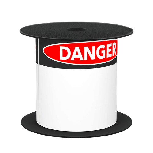 Brother 4" x 6" ANSI/OSHA Danger 1.125" Black Header White Vinyl Label | For Desktop Safety Printers | Case of 1 Roll - 200 Labels per Roll | BMSLT46DANGA