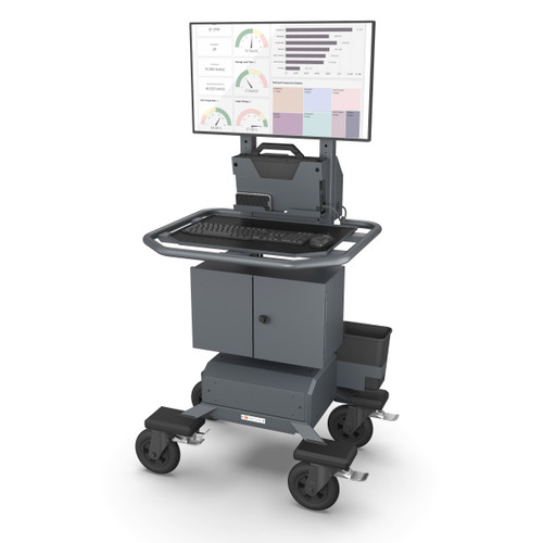 Bretford Mobile Computer Cart | MobilePro 2 | With Storage Cabinet & Laptop Holder | MP10HG-SB [Monitor and Laptop NOT Included]