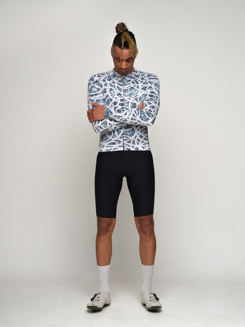 Kostüme Men’s UPF50 Long Sleeve Cargo Cycling Jersey - #EDIT009 (Front)