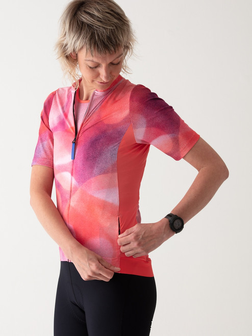 Kostüme cycling apparel #Edit002 Alice Irwin Women's limited edition short sleeve jersey zip pocket