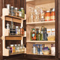 Masterpiece wooden cabinet door spice rack with glass jars Masterpiece wooden cabinet door spice rack with glass jars