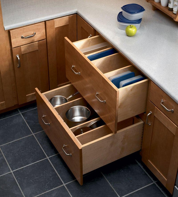 Base Pots and Pans Storage with Adjustable Drawer Dividers