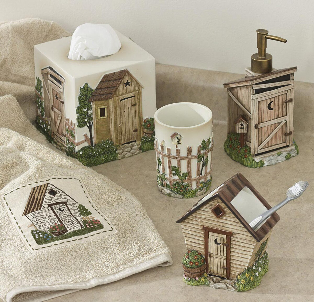 Park Designs Outhouse Dispenser - Thumbnail 2