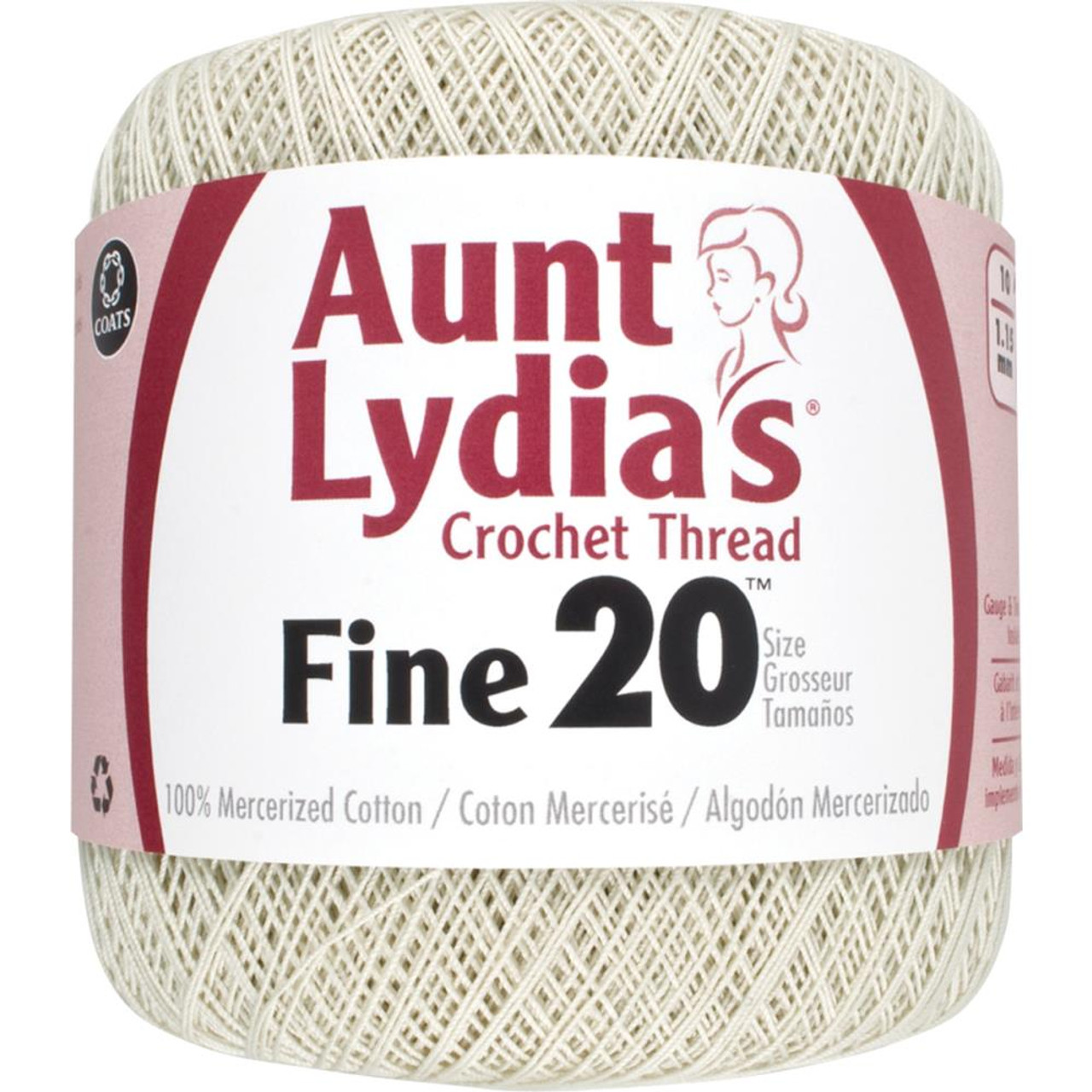 Red Heart Classic Crochet Thread Size 10 White
