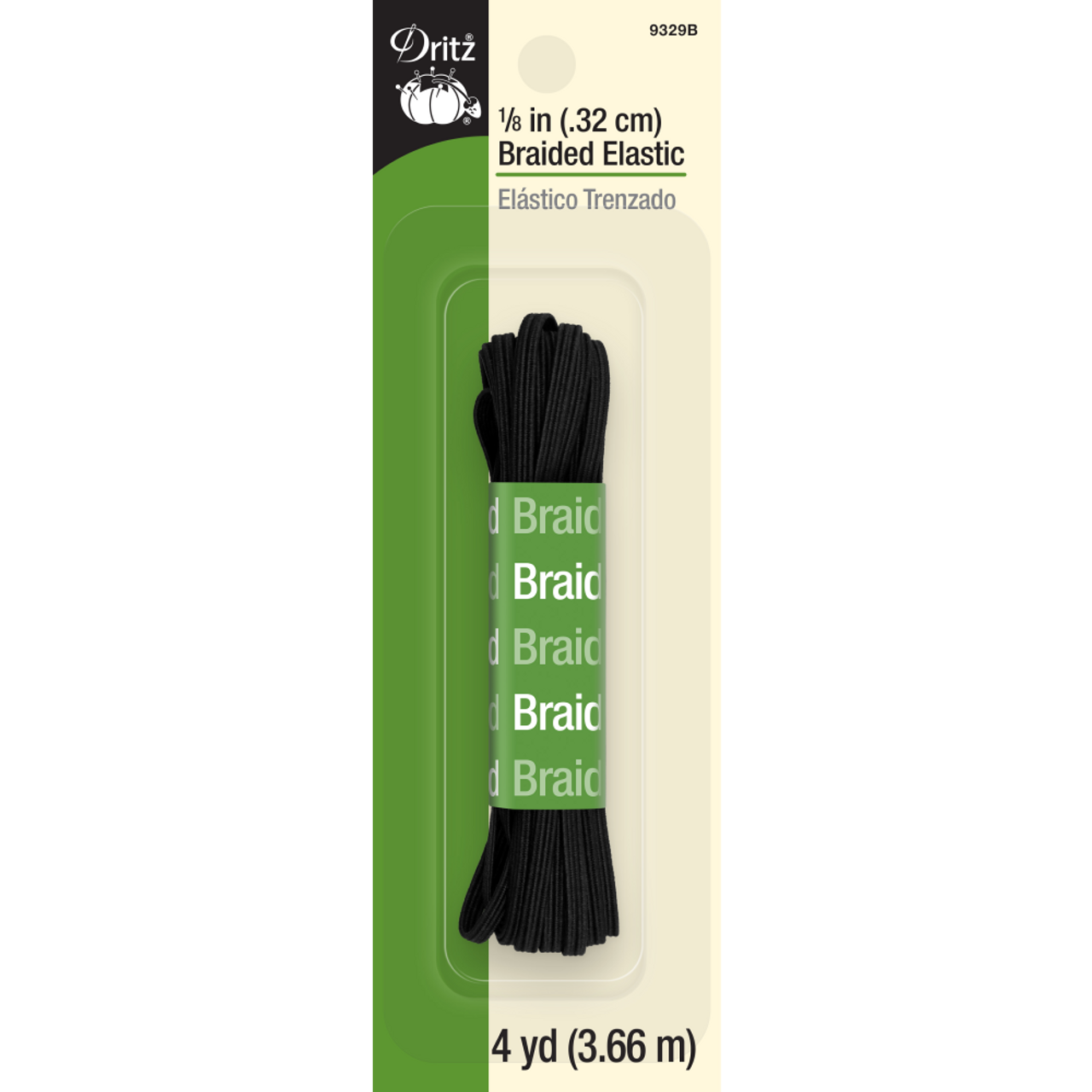 Dritz 1/4 Braided Elastic, 8 yd.