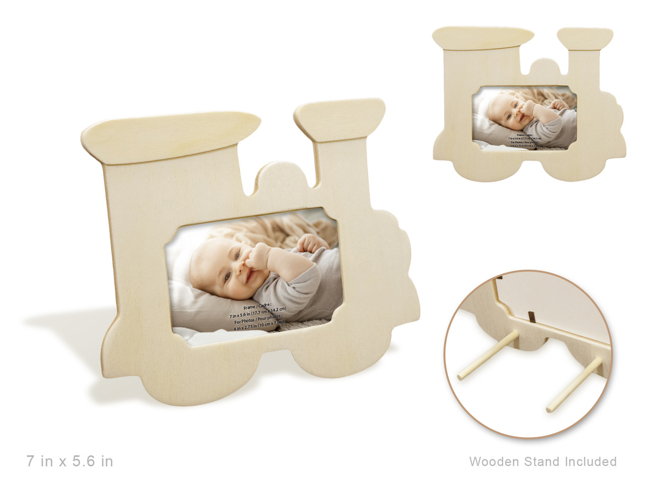 Wood Photo Frame Train