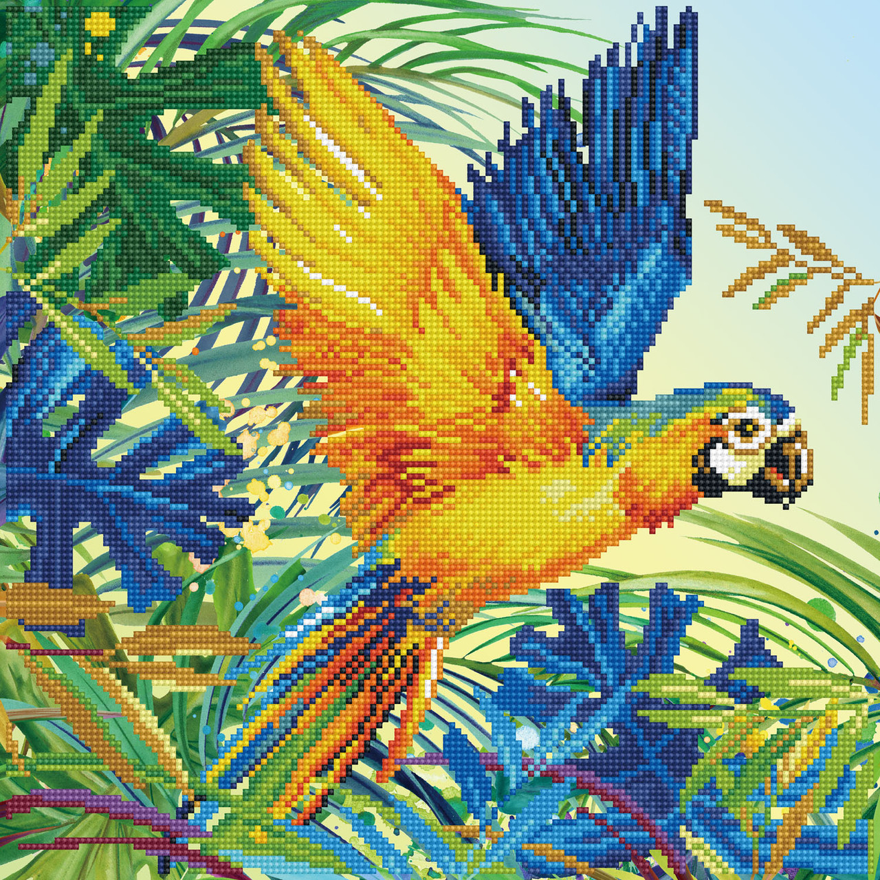 DIAMOND DOTZ ® Diamond Painting Kit - Tropical Majesty 16x16 IN