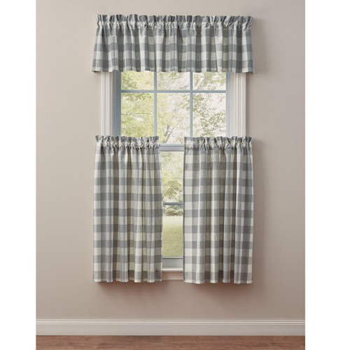Wicklow Check Valance - Dove