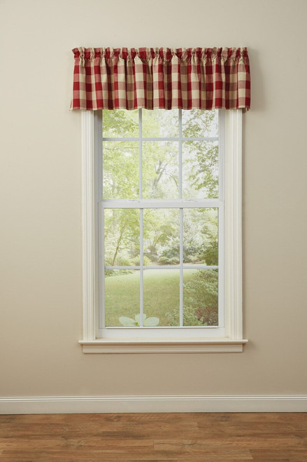 Wicklow Check Valance - Garnet