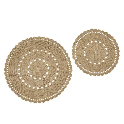 Park Designs Lace Accent Oatmeal Mat Set Park Designs Lace Accent Oatmeal Mat Set