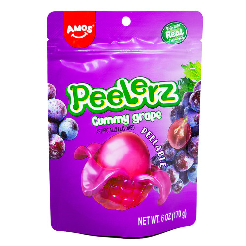 **Viral** Amos Peelerz *Grape* Gummy - Peel, Play & Enjoy! 6oz Pack **Viral** Amos Peelerz *Grape* Gummy - Peel, Play & Enjoy! 6oz Pack