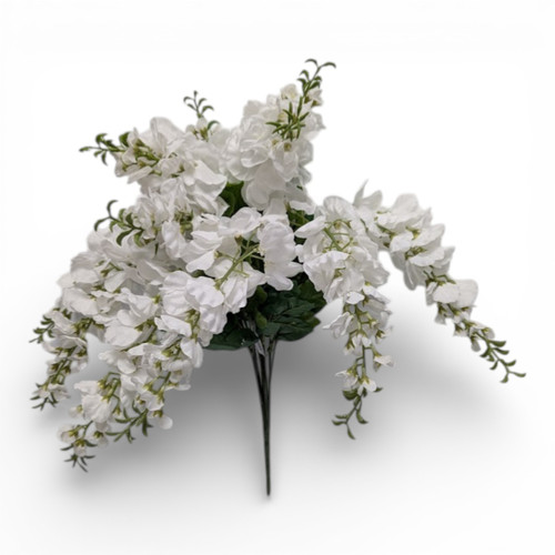 27" White Cascading Wisteria Bush