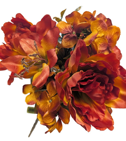 Rust Peony Hydrangea Lily Bush